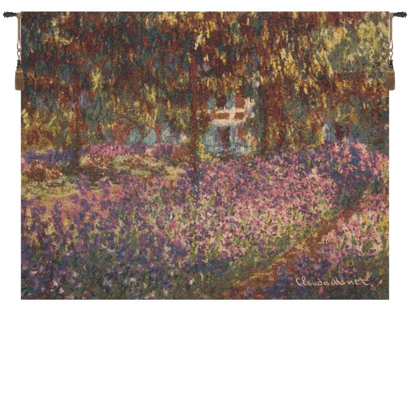 Monet Ali Iris Garden European Tapestry Wall Hanging