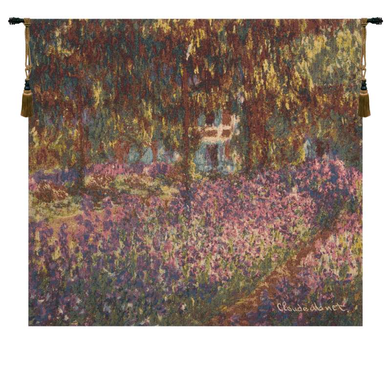 Monet Ali Iris Garden European Tapestry Wall Hanging