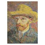 Van Gogh Self Portrait with Hat European Tapestry Wall Hanging