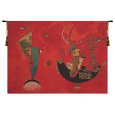 Mit und Gegen by Kandinsky European Tapestry Wall Hanging