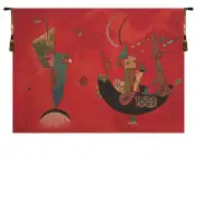 Mit Und Gegen By Kandinsky Belgian Tapestry Wall Hanging - 28 in. x 20 in. Cotton/Viscose/Polyester by Kandinsky