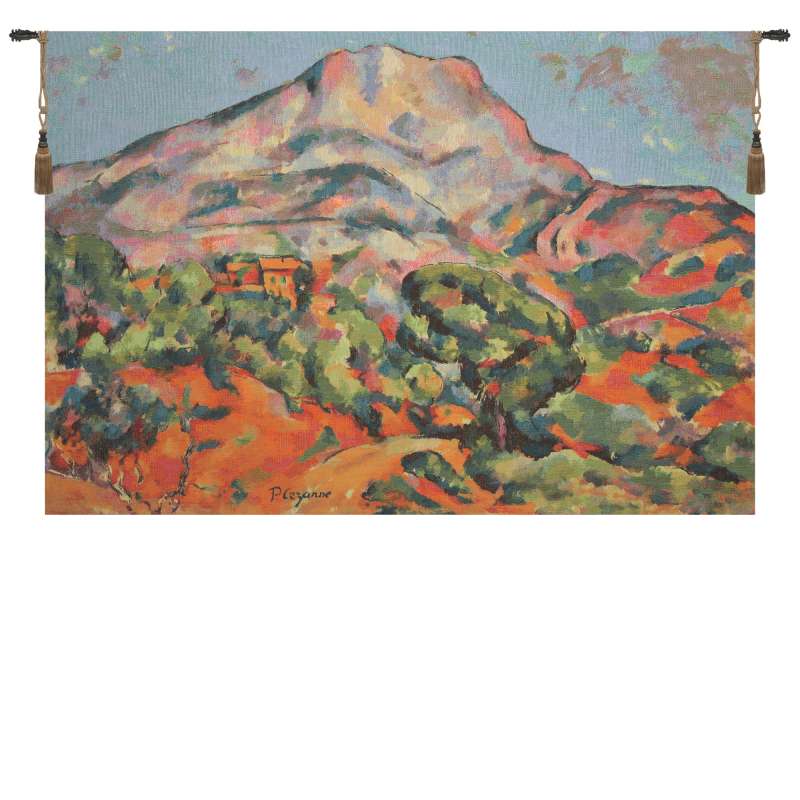 Mont Sainte-Victoire by Cesanne European Tapestry Wall Hanging