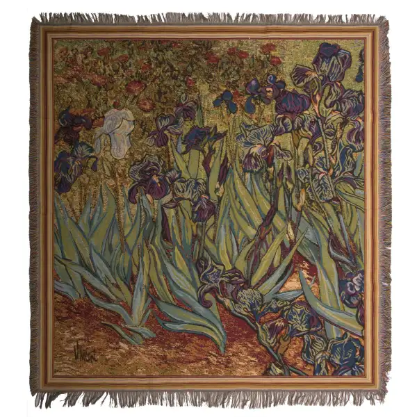 Iris II Van Gogh Belgian Tapestry Throw