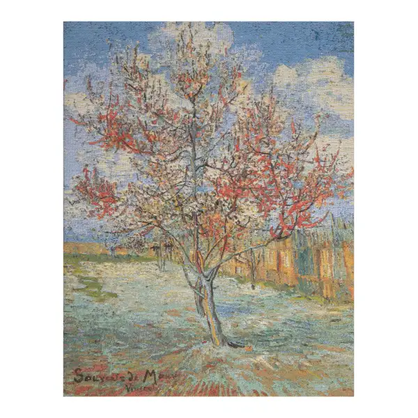 Van Gogh Peach Tree Belgian Wall Tapestry