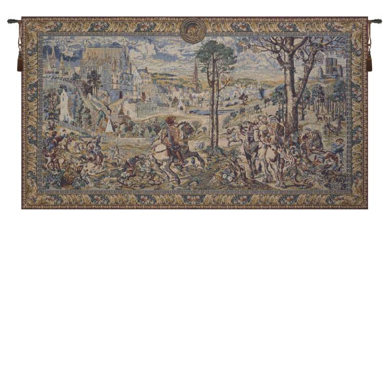 Old Brussels Light Belgian Tapestry Wall Hanging