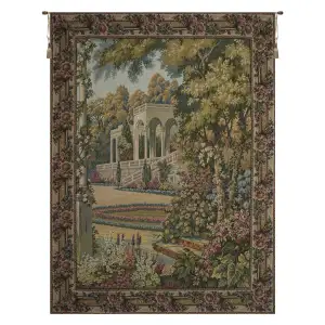 Como Garden with Trellis Border Wall Tapestry