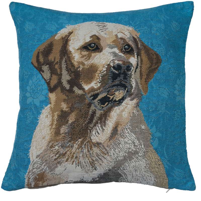 Labrador Blue Belgian Cushion Cover