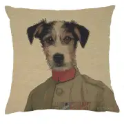 Percival Terrier Green Belgian Cushion Cover