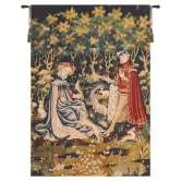 Offering of the Heart Large French Tapestry Wall Hanging