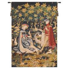 Offering of the Heart Large European Tapestry Wall hanging