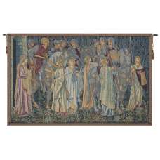 Departure of the Knights Large Italian Tapestry Wall Hanging