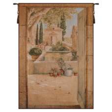 Terrace in Provence European Tapestry Wall hanging