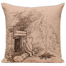 Winnie at the Firecamp Decorative Tapestry Pillow