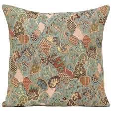 Mosaique Chinoise Blue Decorative Tapestry Pillow