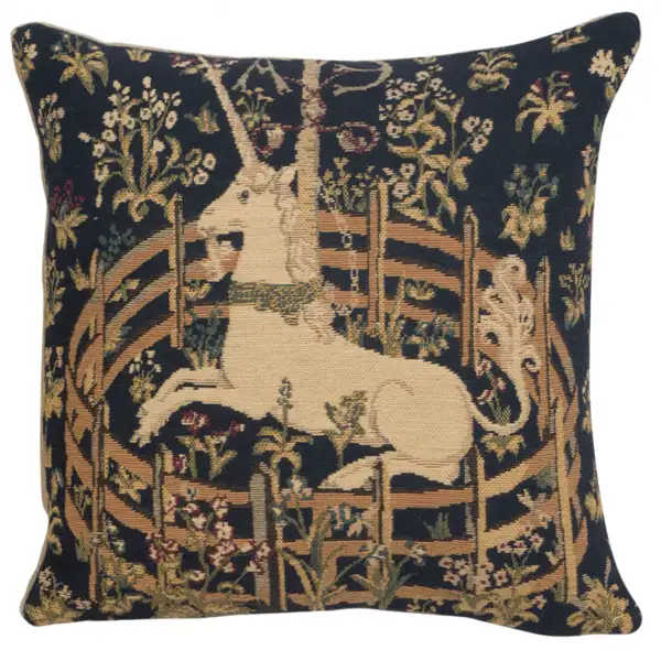 Captive Unicorn I European Cushion Cover - 13 in. x 13 in. Cotton by Charlotte Home Furnishings