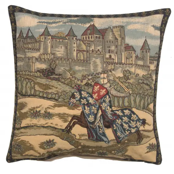 Charlotte Home Furnishing Inc. Belgium Cushion Cover - 18 in. x 18 in. | Medieval Knight