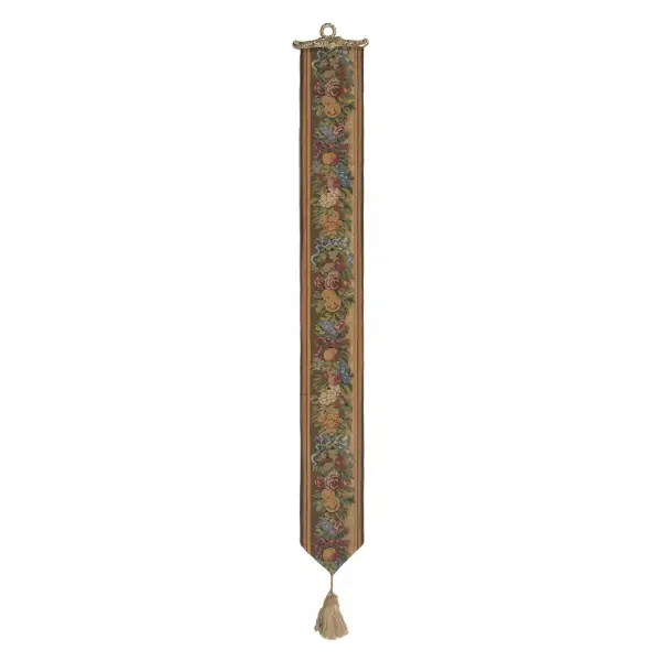 Charlotte Home Furnishing Inc. Belgium Bell Pull - 6 in. x 44 in. | Fruit and Flowers I