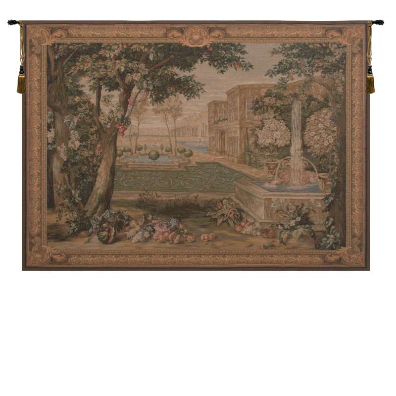 Verdure Fontaine  French Tapestry Wall Hanging