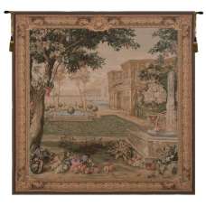 Verdure Fontaine Carree  European Tapestry Wall hanging