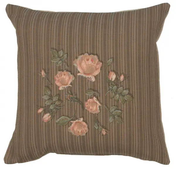 Charlotte Home Furnishing Inc. France Cushion Cover - 19 in. x 19 in. | Pink Roses Floral Cushion
