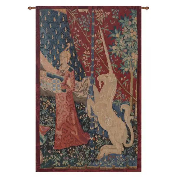Charlotte Home Furnishing Inc. France Tapestry - 19 in. x 29 in. | Jeune Fille Au Coffret French Wall Tapestry