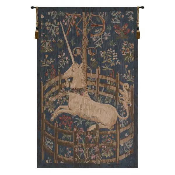 Charlotte Home Furnishing Inc. France Tapestry - 19 in. x 29 in. | Licorne Captive III French Wall Tapestry