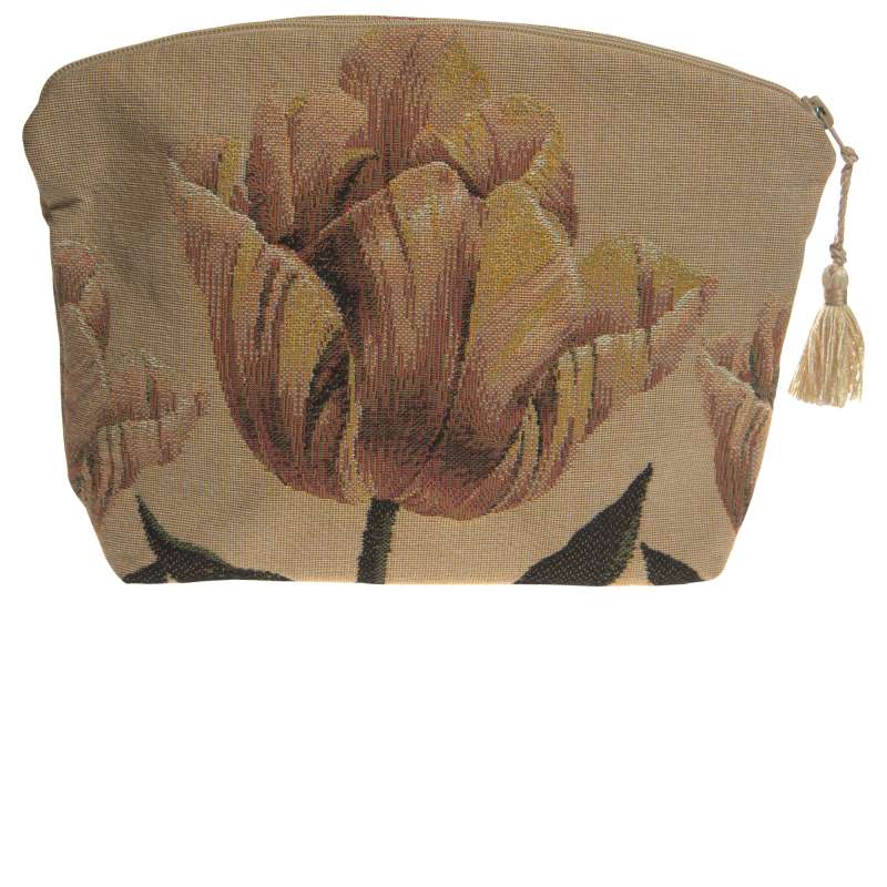 Orange Tullip Purse Tapestry Handbag