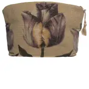 Purple Tullip Purse Hand Bag - 8 in. x 6 in. Cotton by Charlotte Home Furnishings