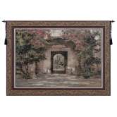 Flowered Doorway Tapestry Wall Hanging