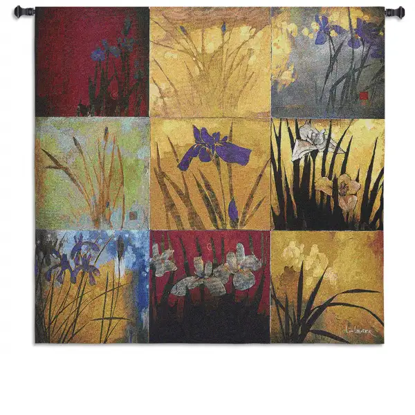 Iris Nine Patch Wall Tapestry