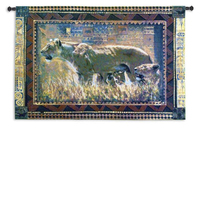 Protecting Her Cubs Tapestry Wall Hanging