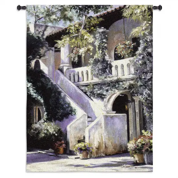Charlotte Home Furnishing Inc. North America Tapestry - 40 in. x 53 in. Schaefer | Balcony de la Flora