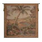 L'Oasis Carre Square European Tapestry Wall hanging