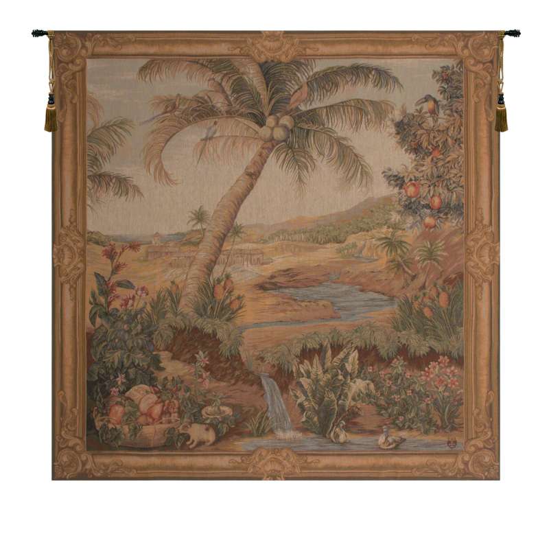 L'Oasis Carre Square French Tapestry