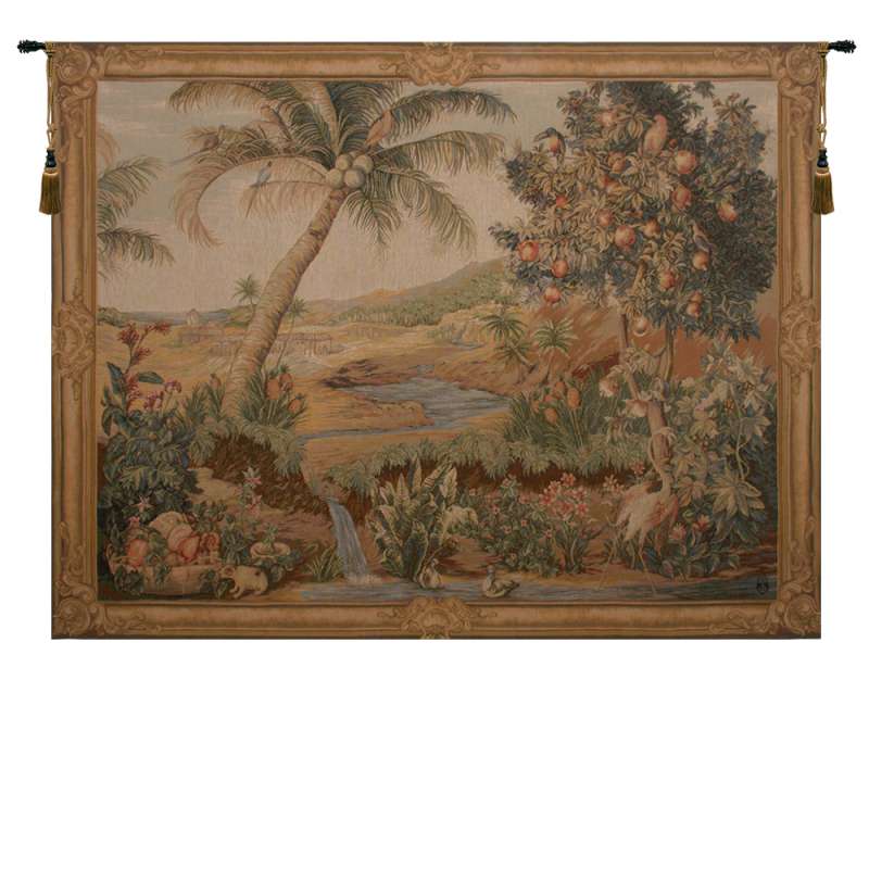 L'Oasis I French Tapestry Wall Hanging