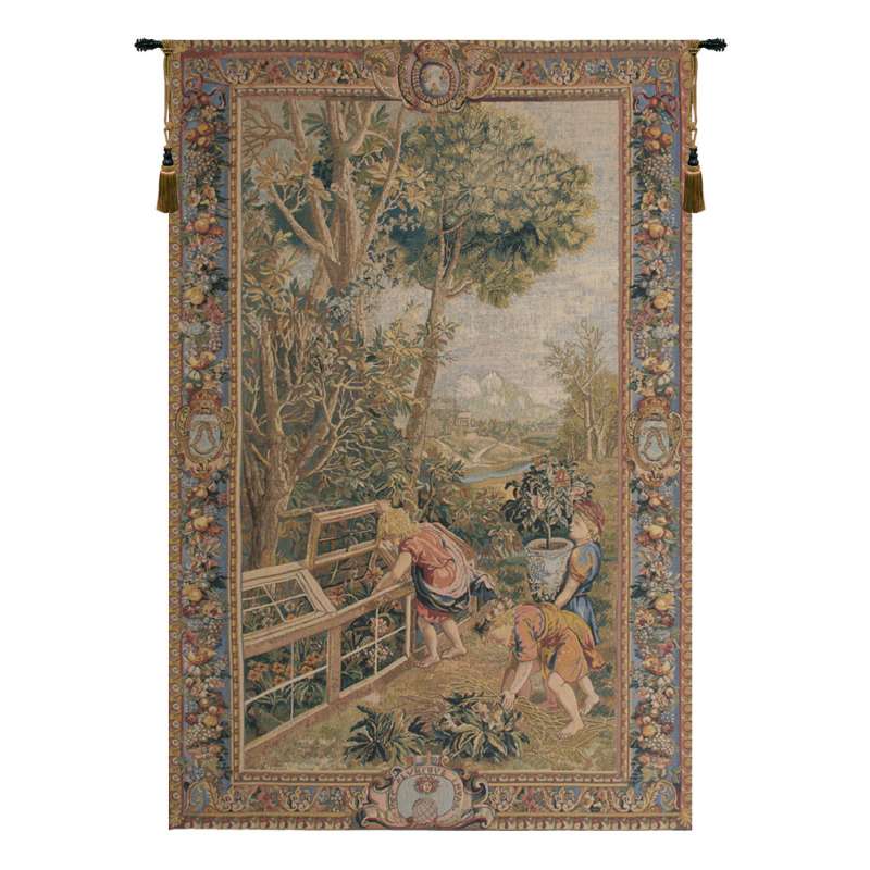 Enfants Jardiniers Belgian Tapestry Wall Hanging