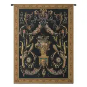 Birds Black Belgian Tapestry Wall Hanging - 22 in. x 32 in. Cotton/Viscose/Polyester by Charlotte Home Furnishings
