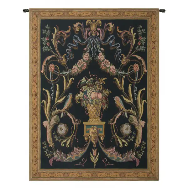 Charlotte Home Furnishing Inc. Belgium Tapestry - 22 in. x 32 in. | Birds Black