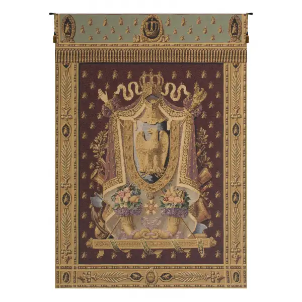 Charlotte Home Furnishing Inc. Belgium Tapestry - 32 in. x 44 in. | Napolean Burgundy