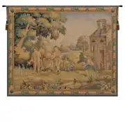 Game Belgian Tapestry Wall Hanging - 39 in. x 33 in. Cotton/Viscose/Polyester by Charlotte Home Furnishings