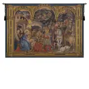 Adorazione Horizontal Belgian Tapestry Wall Hanging - 56 in. x 37 in. Treveria/cotton/woolampmercurise by Gentile Da Fabriano