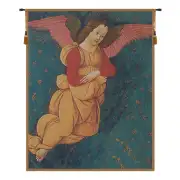 Angels Altarpiece Vertical Belgian Tapestry Wall Hanging - 29 in. x 37 in. Cotton/Viscose/Polyester by Domenico Ghirlandaio