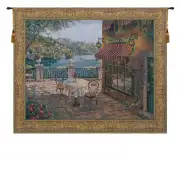 Terrasse Belgian Tapestry Wall Hanging - 43 in. x 35 in. Cotton/Viscose/Polyester by Robert Pejman