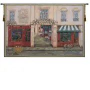 Luchon Terrasse Belgian Tapestry Wall Hanging - 70 in. x 46 in. CottonWool by Charlotte Home Furnishings