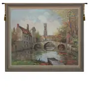 Lake Of Love Belgian Tapestry Wall Hanging - 42 in. x 36 in. Cotton/Viscose/Polyester by V. Houben