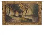 Automne Belgian Tapestry Wall Hanging - 66 in. x 40 in. Cotton/Viscose/Polyester by V. Houben