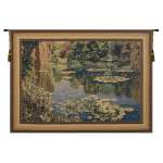 Lake Giverny With Border Belgian Wall Tapestry