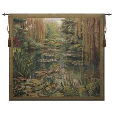 Monet's Garden 3 Large with Border Flanders Tapestry Wall Hanging