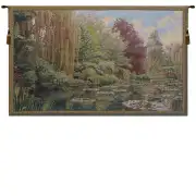 Monet Left Panel with Border Belgian Tapestry Wall Hanging