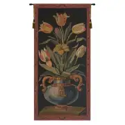 Tulips Belgian Tapestry Wall Hanging - 21 in. x 43 in. Cotton/Viscose/Polyester by Charlotte Home Furnishings